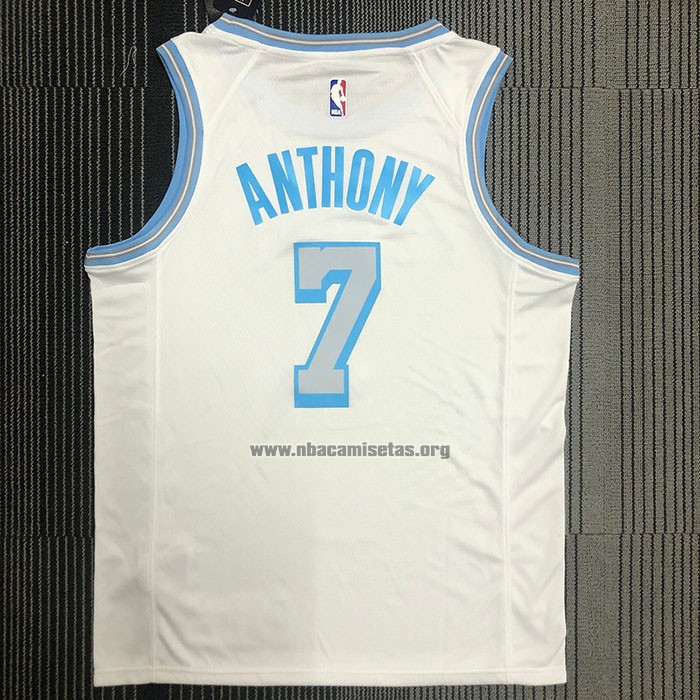 Camiseta Los Angeles Lakers Carmelo Anthony NO 7 Ciudad 2020-21 Blanco
